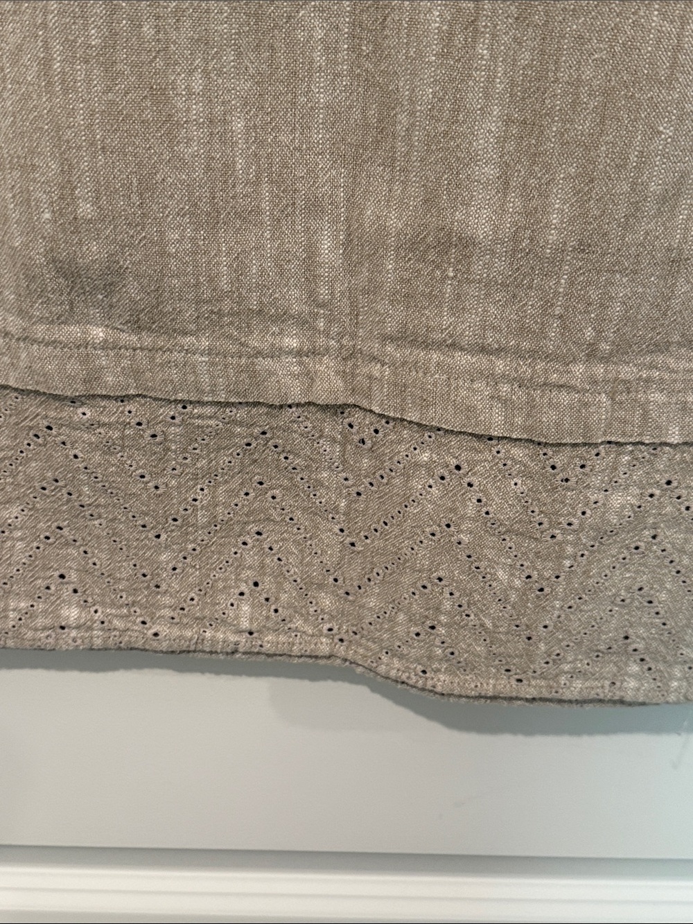 Dana Buchman Beige Eyelet Shift Dress - Picture 4 of 6